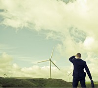 Wind turbine: carbon price, a clean energy future