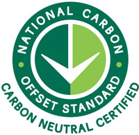 Carbon neutral certified logo: National Carbon Offset Scheme (NCOS)