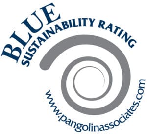 Pangolin Associates Badge of Sustainability (blue)