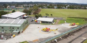 Pangolin Associates case study: Westpac Rescue Helicopter Service - carbon and energy management actions. (image: Central Coast location)