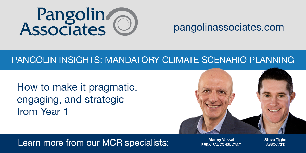 Pangolin Associates: Mandatory Climate Reporting (MCR) Scenario Planning