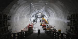 Photo: metro construction. Pangolin Associates carbon management services.